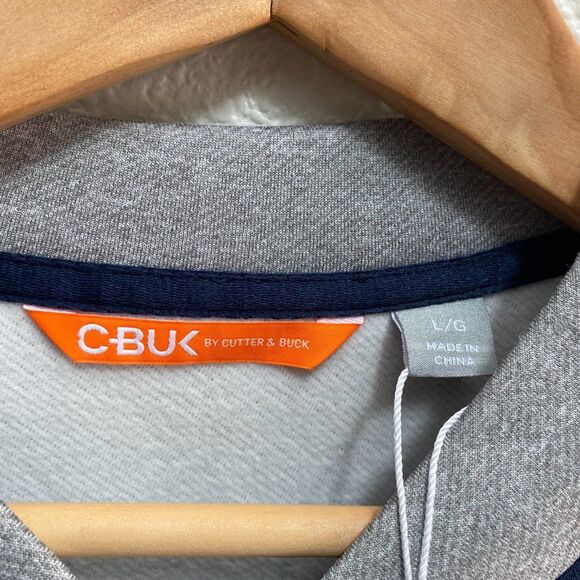 CBUK Cutter & Buck Pop Fly Full Zip Jacket NWT MBK00016 Blue Gray Large - Picture 3 of 4